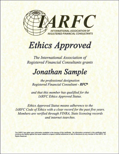 Ethics Approved Certificate