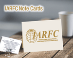 IARFC Note Card: Classic Linen Natural White (cream) w/gold foil imprint, black text on back SG110